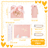 Rectangle Paper Wrapping Handle Bags with Ribbon CARB-WH0001-07A-2