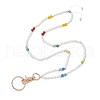Natural Gemstone Glass Pearl Phone Hand Strap Chains HJEW-MZ00240-2