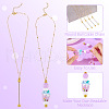 4Pcs Brass Round Ball Cable Chain Necklace Making NJEW-TAC0019-4