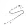 2MM Brass Textured Ball Chain Necklace Making KK-N258-21P-1