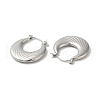 Non-Tarnish 304 Stainless Steel Hoop Earrings for Women EJEW-Z026-19P-2