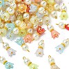 100Pcs 10 Colors Acrylic Pendants PALLOY-CJ00058-8