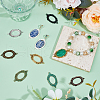 SUNNYCLUE 28Pcs 7 Colors Alloy Pendant Cabochon Settings FIND-SC0009-23-4