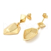 Polygon Brass Dangle Stud Earrings EJEW-G382-05G-2
