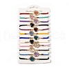 12Pcs 12 Colors Polyester Bracelets BJEW-P340-05G-1