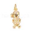 Brass Micro Pave Cubic Zirconia Pendants ZIRC-P060-34G-1