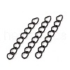 Ion Plating(IP) 304 Stainless Steel Curb Chains Extender STAS-WH0032-02B-EB-1
