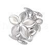 Brass Adjustable Open Cuff Rings for Women RJEW-R021-01P-4