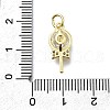 Brass Micro Pave Cubic Zirconia Pendants KK-K400-42G-03-3