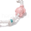 Synthetic Turquoise & Magnesite Beads Stretch Bracelets BJEW-JB11674-4
