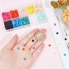 SUNNYCLUE 800Pcs 10 Colors Opaque Acrylic Slide Charms OACR-SC0001-36A-3