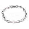 Tarnish Resistant Fashionable 304 Stainless Steel Engraved Vine Mother-son Chain Bracelets X-STAS-A028-B101P-4