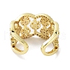 Rack Plating Brass Micro Pave Cubic Zirconia Cuff Rings RJEW-D025-18G-3