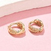 Fishbone Brass Hoop Earrings EJEW-Z102-32G-2