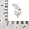 Brass Pave Clear Cubic Zirconia Pendants KK-V016-02P-3
