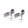 201 Stainless Steel Pendant Pinch Bails STAS-P223-16P-1
