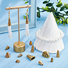  80Pcs 8 Style Tibetan Style Alloy Beads Cone & Caps FIND-NB0003-15-6