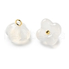 Natural Agate Flower Charms G-G179-03-2