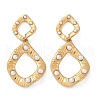 304 Stainless Steel Nuggets Dangle Stud Earrings EJEW-S265-02G-4