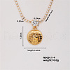 Fashion Brass Rhinestones Earth Pendant Necklace for Women AB9344-4-1