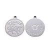 201 Stainless Steel Pendants STAS-R106-08-2