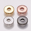 Brass Micro Pave Cubic Zirconia Bead Spacers ZIRC-K074-11B-01-1