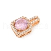 Brass Micro Pave Cubic Zirconia Pendants KK-E795-09KCG-01-2