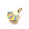 304 Stainless Steel Enamel Charms STAS-R153-07G-01-2