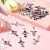 20Pcs 5 Styles Angel Natural Carnelian & Rose Quartz & Quartz & Lapis Lazuli & Amethyst Pendant Decorations HJEW-FS00014-10