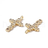 Brass Clear Cubic Zirconia Pendants KK-E068-VA017-2-3
