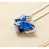 Butterfly Brass Pave Glass Birth Stone Pendant Necklaces FS-WG3BB0A-06-1