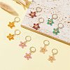 Star Glass Seed Braided Dangle Earrings EJEW-MZ00105-4