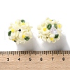 Luminous Polymer Clay Rhinestone Floral Ball Beads CLAY-U002-01B-5