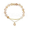 Natural Citrine Round Beaded Bracelets BJEW-JB11925-02-2