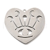 304 Stainless Steel Pendants STAS-S176-06P-1