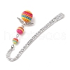 Angel Rainbow Color ABS Plastic Beads Pendants Bookmark AJEW-JK00325-5