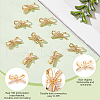 BENECREAT 10Pcs Brass Micro Pave Clear Cubic Zirconia Connector Charms KK-BC0013-61-4