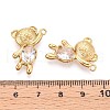 304 Stainless Steel Micro Pave Cubic Zirconia Pendants STAS-N109-172G-3