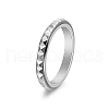 Rotatable Version Korean StyleRotatable Stainless Steel Finger Ring for Men's PW-WGAB2A4-05-1