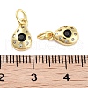 Brass Micro Pave Cubic Zirconia Charms KK-C051-02G-04-3