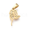 Valentine's Day Rose 304 Stainless Steel Jewelry Sets SJEW-K154-01G-4