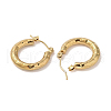 Hammered 201 Stainless Steel Half Hoop Earrings for Women EJEW-G385-01G-2