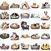 50Pcs Sleepy Dog Cat PVC Waterproof Self-Adhesive Stickers PW-WG75497-01-4