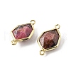 Natural Mixed Stone Faceted Connector Charms G-H323-05G-3