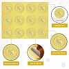 34 Sheets Self Adhesive Gold Foil Embossed Stickers DIY-WH0509-017-3