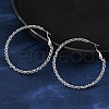 304 Stainless Steel Hoop Earrings EJEW-S250-02B-P-3