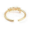 Constellation/Zodiac Sign Brass Cuff Rings RJEW-O042-06G-H-3