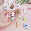 SUNNYCLUE 10Pcs 10 Style Silicone Beads SIL-SC0001-04-3