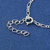 925 Sterling Silver Figaro Chain Bracelets for Women BJEW-E101-01S-01-4