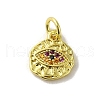 Brass Micro Pave Cubic Zirconia Charms KK-M283-19C-02-1